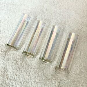 CB2 Cylinder Iridescent Champagne Flutes - set of 4